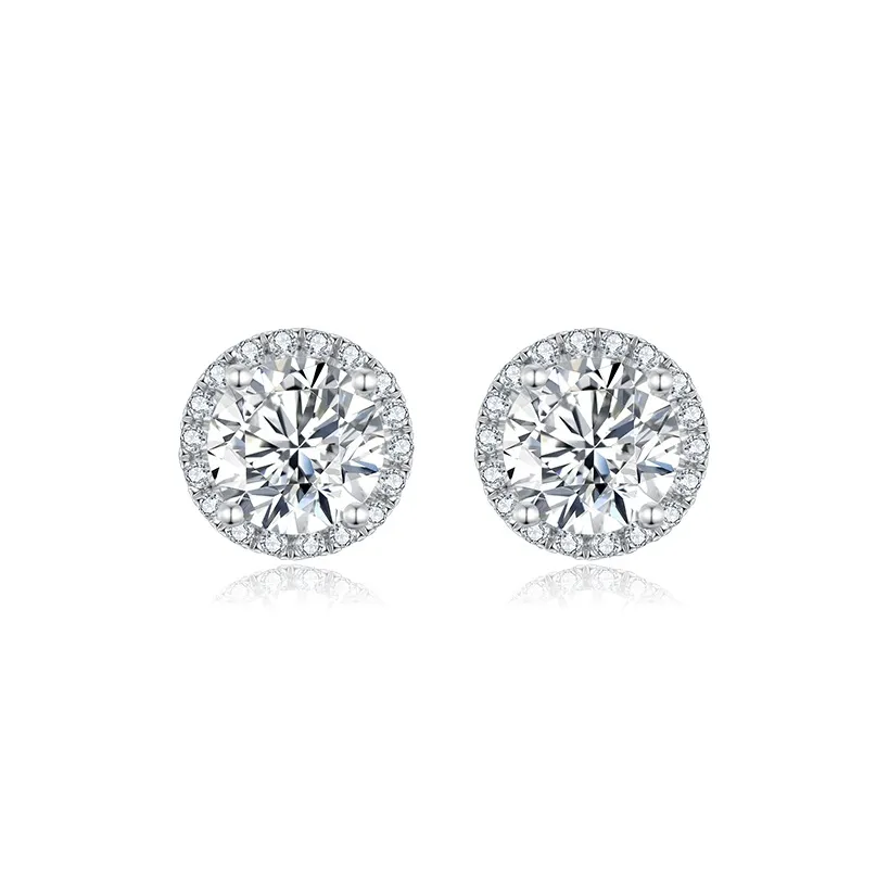 Vcixyou 925 Sterling Silver, Moissanite Stud Earrings Women's