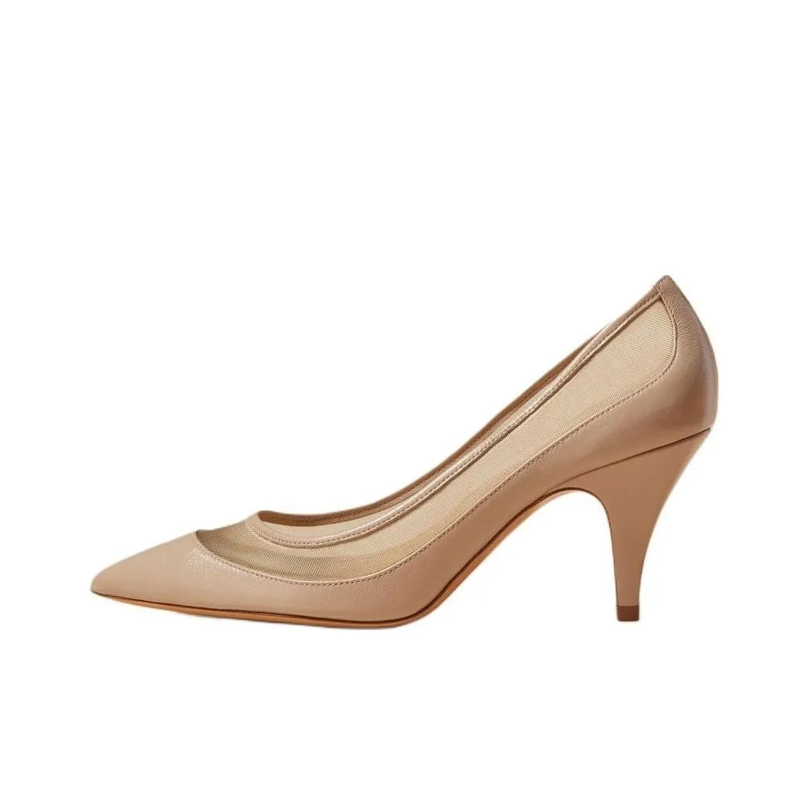 KHAITE The River 75mm Mesh-panel Leather Pumps