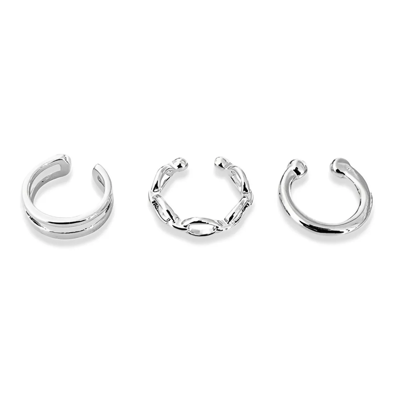 May10th S925 Silver Stud Clip-On Earrings Women's