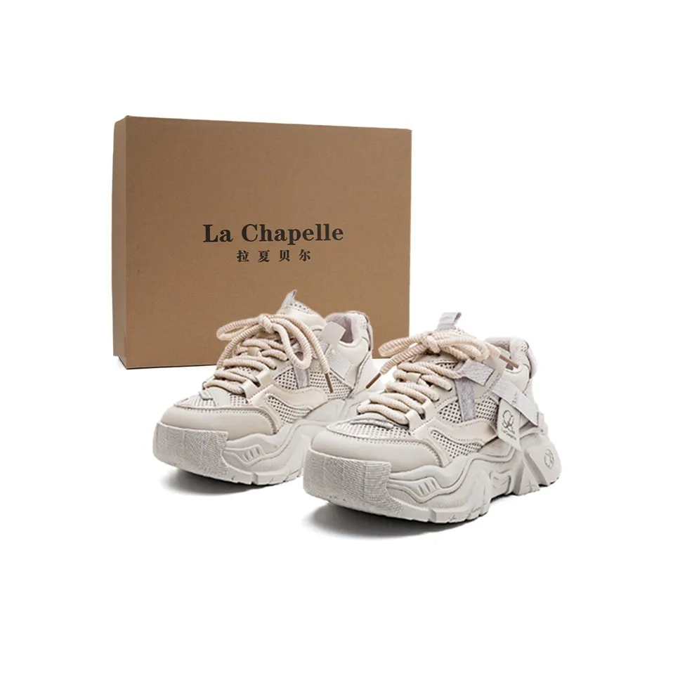 La Chapelle Легкий визуально увеличивает рост Низкий топ Толстая подошва Кроссовки Женские