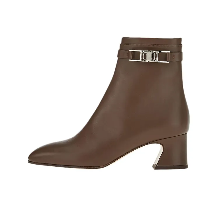 FERRAGAMO Vara Ankle Boots Women's Brown
