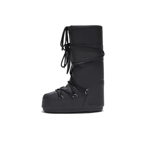 Moon Boot Высокие сапоги до колена, черные, унисекс