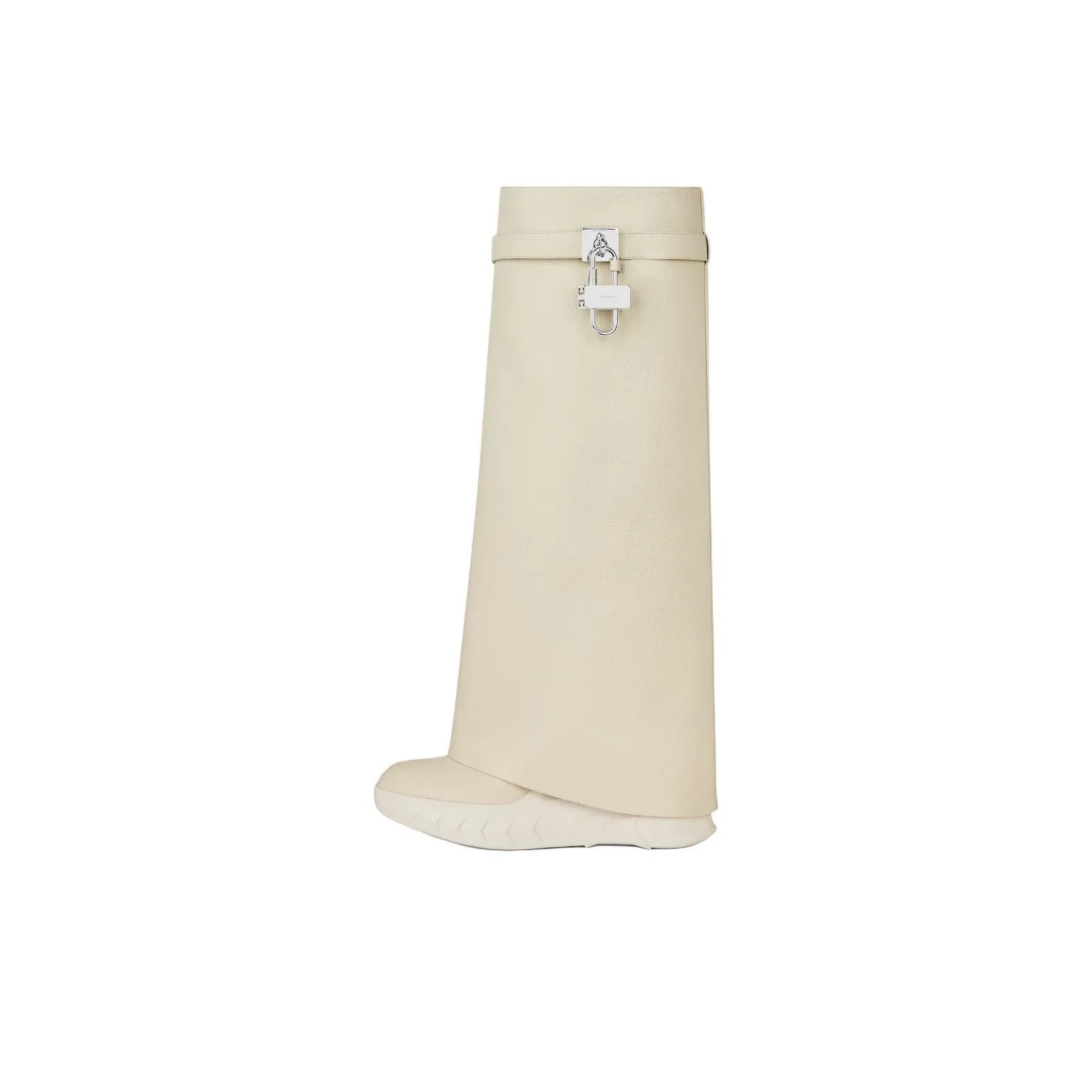Givenchy Shark Lock Knee high Boots 9cm Women
s Beige