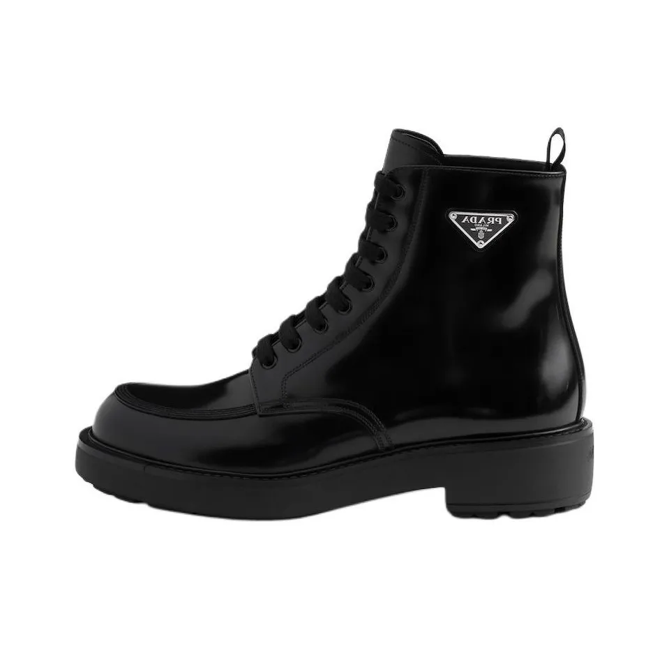 PRADA Ankle Boots 5cm Men's Black