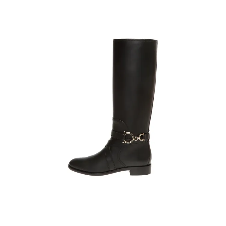 FERRAGAMO Knee high Boots Women's Black