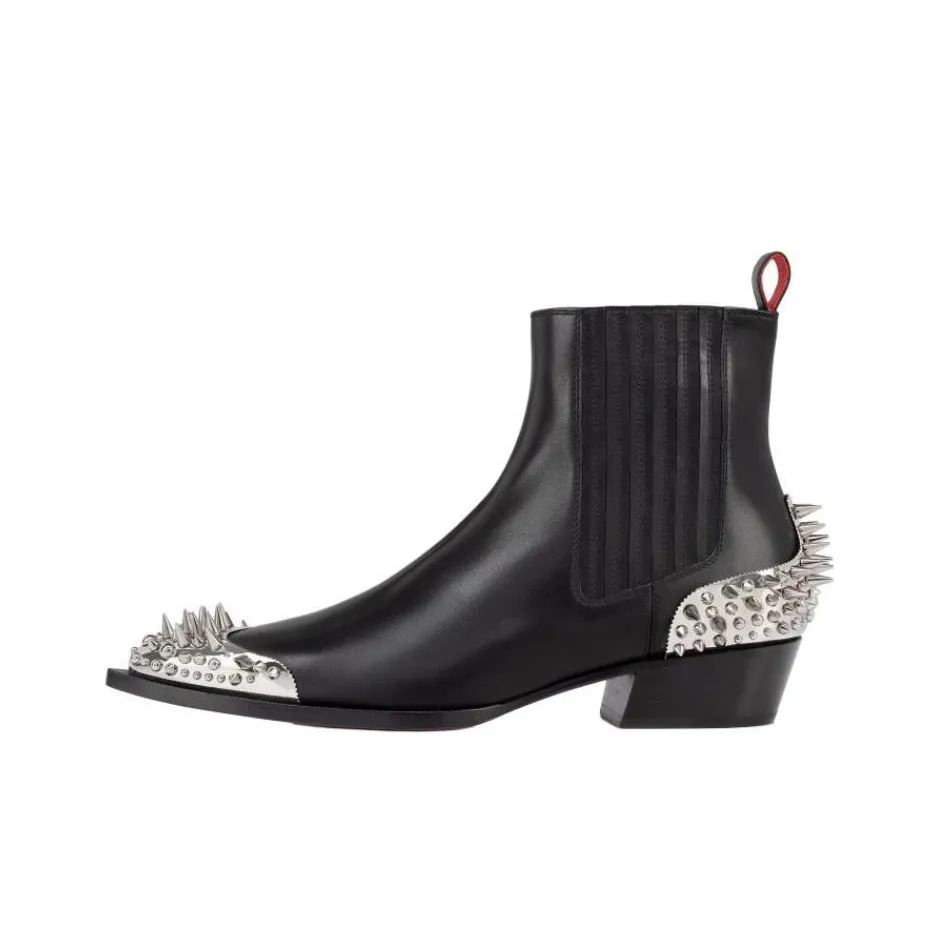 CL LUBOTING Cheliviss Short Chelsea Boots Men's Black