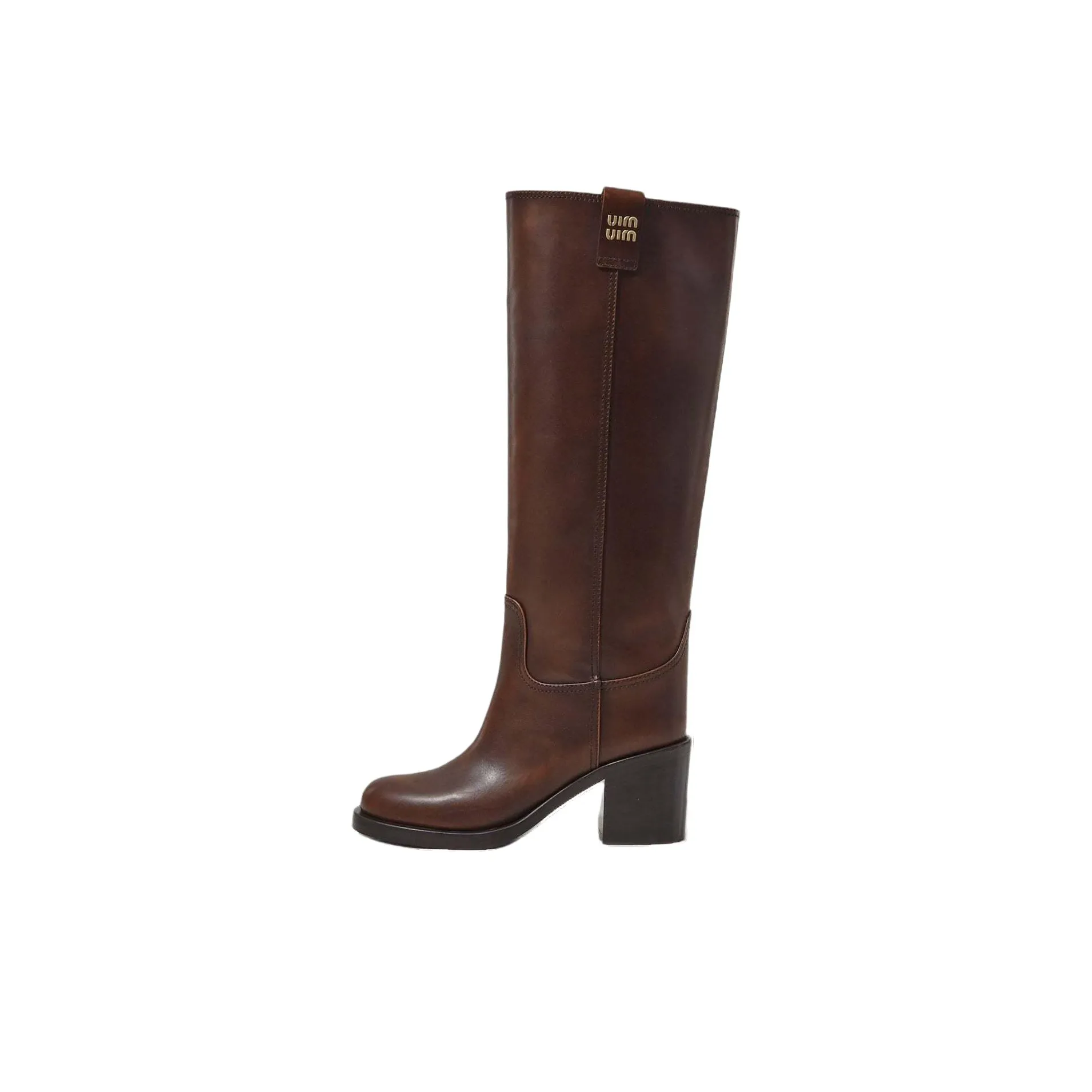 MIU MIU Knee high Boots Women's Brown