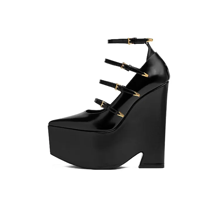 VERSACE Tempest Calf-leather Platform Pumps