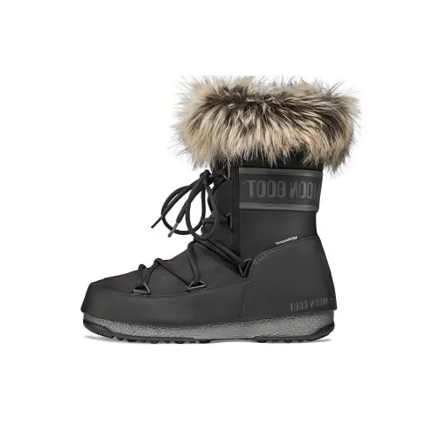 Moon Boot Сноубутсы Черно-желтые Женские