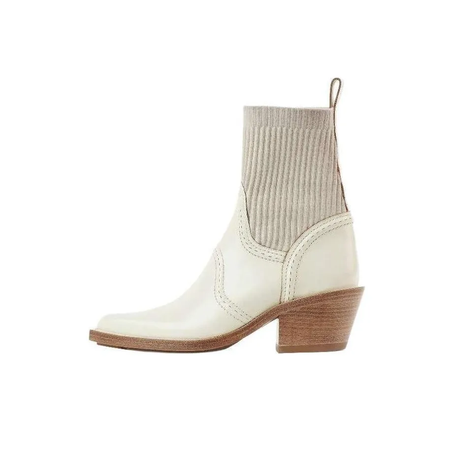 Chloe Nellie Ankle Boots 6cm Women's Beige