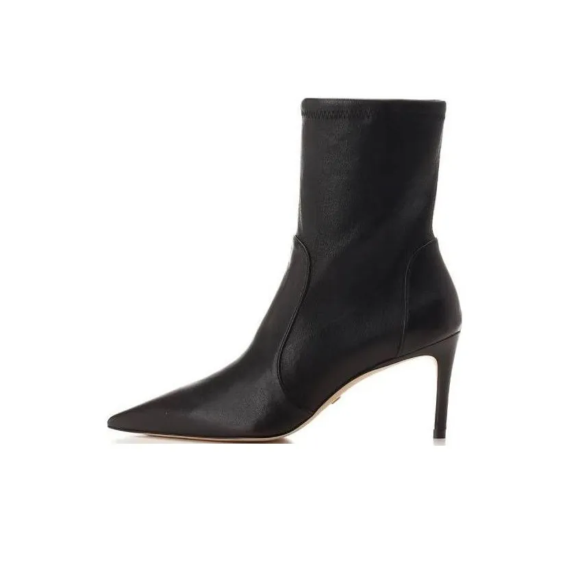 stuart weitzman Leather Stretch Bootie