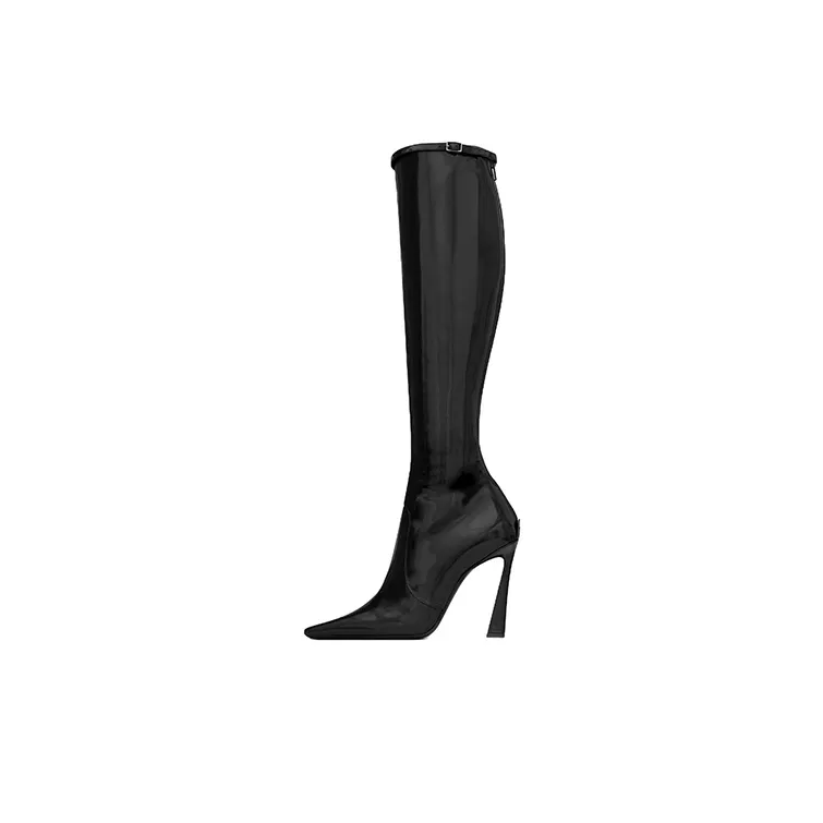 SAINT LAURENT Knee-High Boots 11cm Women's Black