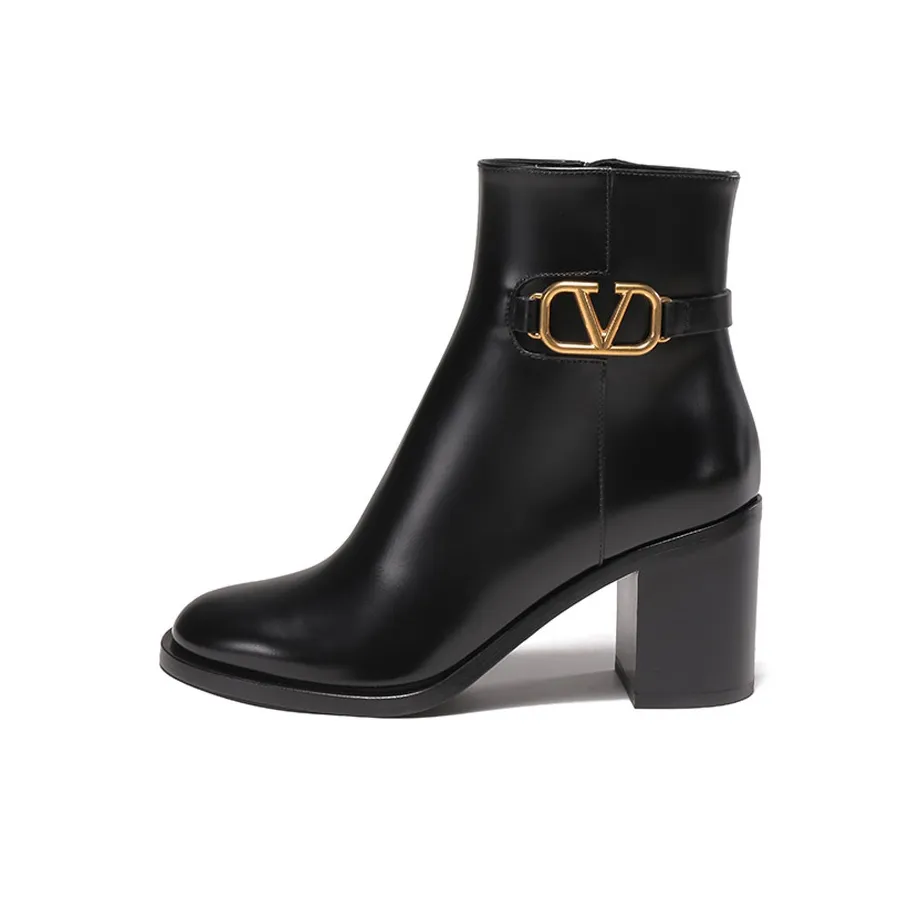 Valentino VLogo Plaque Heeled Ankle Boots Women's