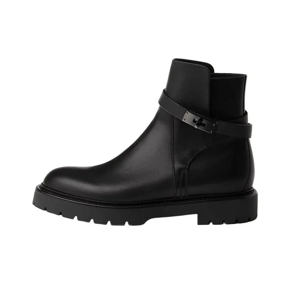 HERMES Jeff Ankle Boots Men's Black