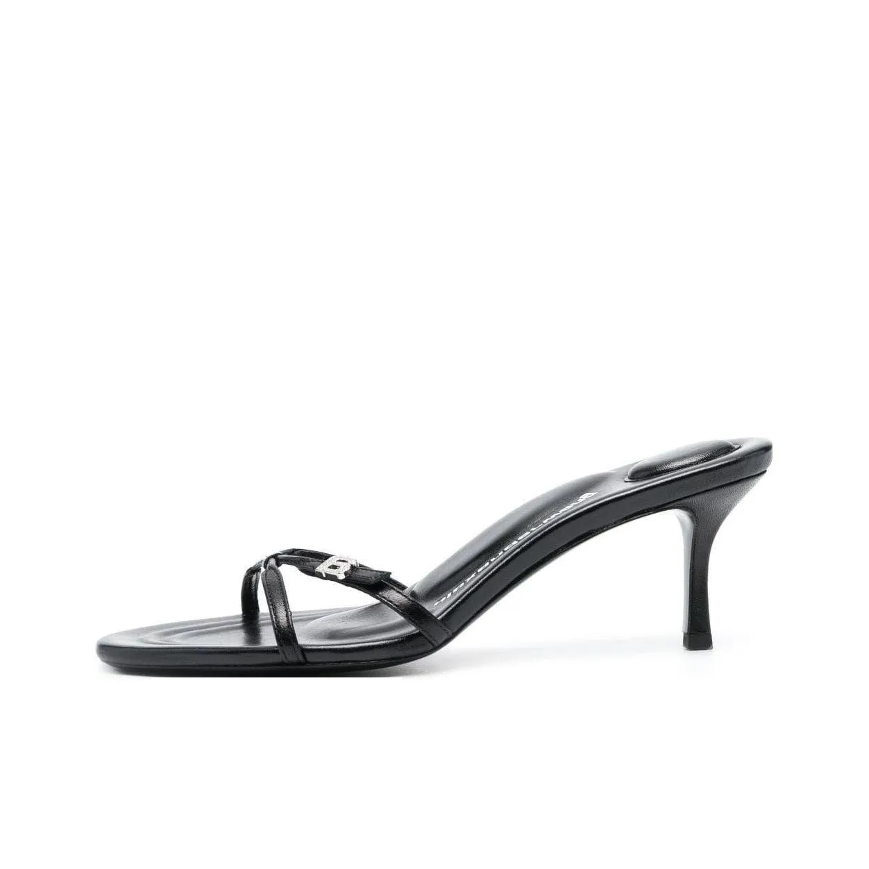 Alexander Wang Dhalia 47mm Leather Mules Slim Heel High Heels 7cm Women's Black