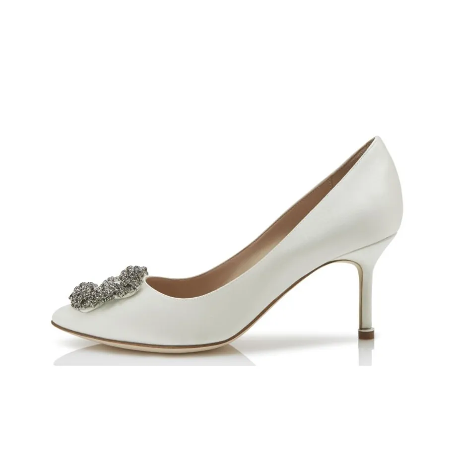 MANOLO BLAHNIK Slim Heel High Heels 7cm Women's White