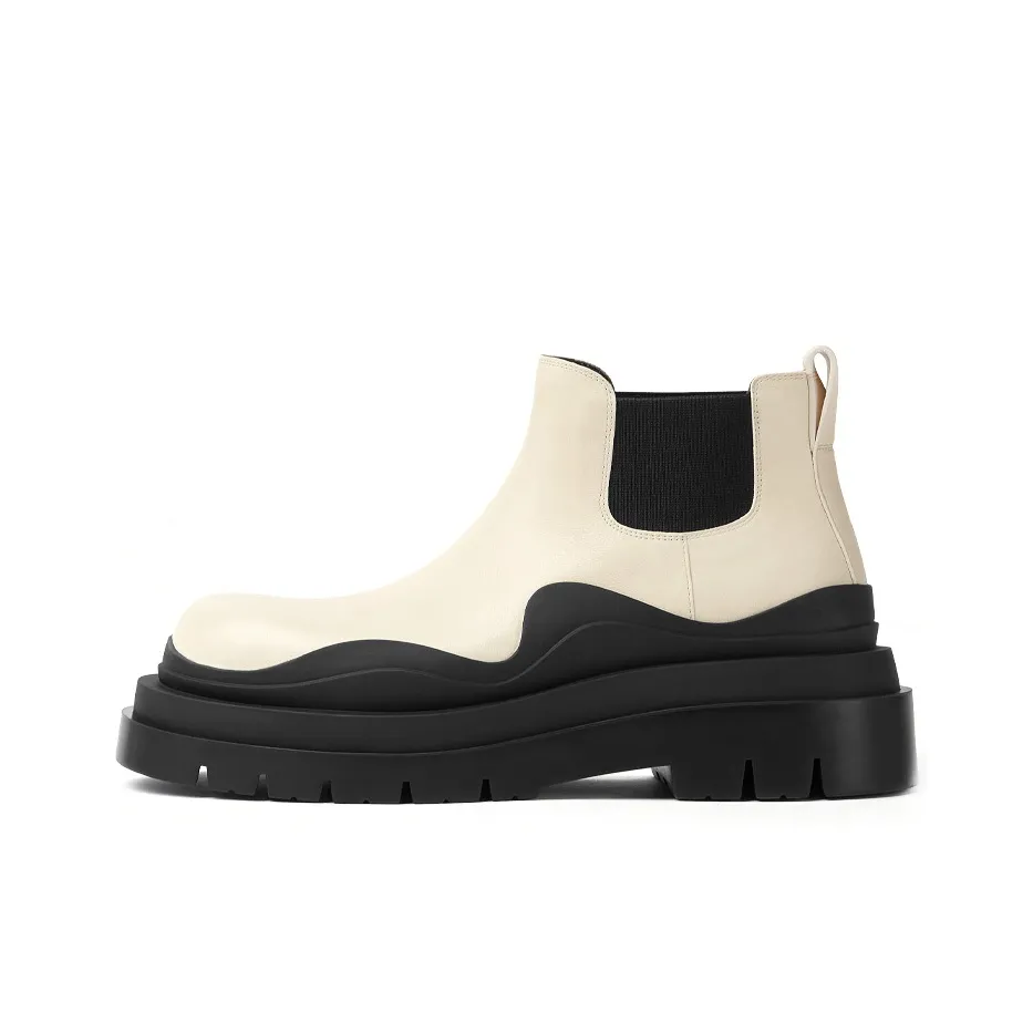 Bottega Veneta Women's Tire Cropped Boot 'Sea Salt Black' Women's
