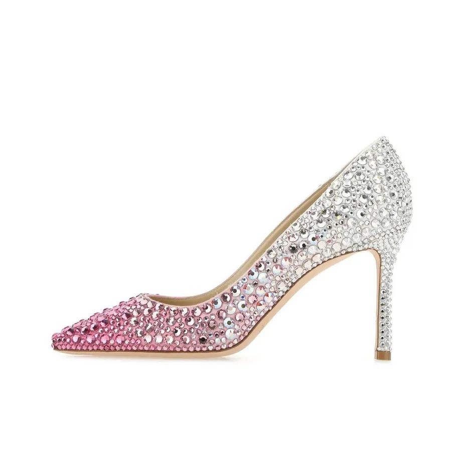 Jimmy Choo Romy 85mm Rhinestone embellished Pumps