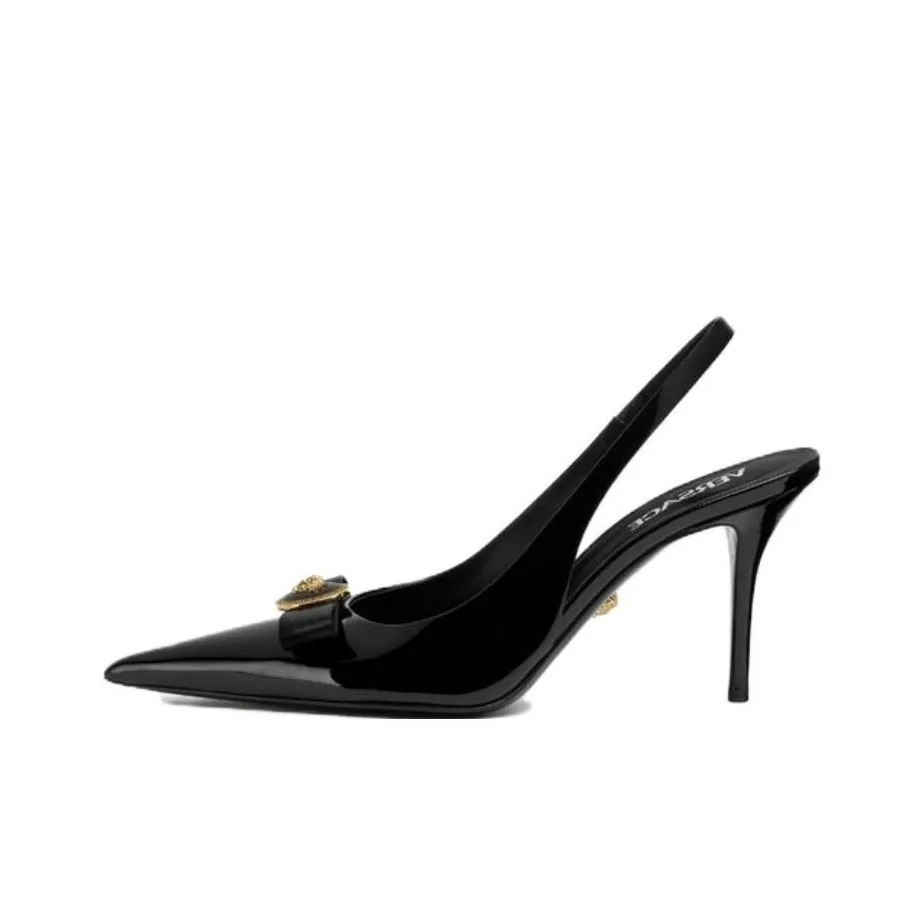 VERSACE Gianni Ribbon 85mm Slingback Pumps