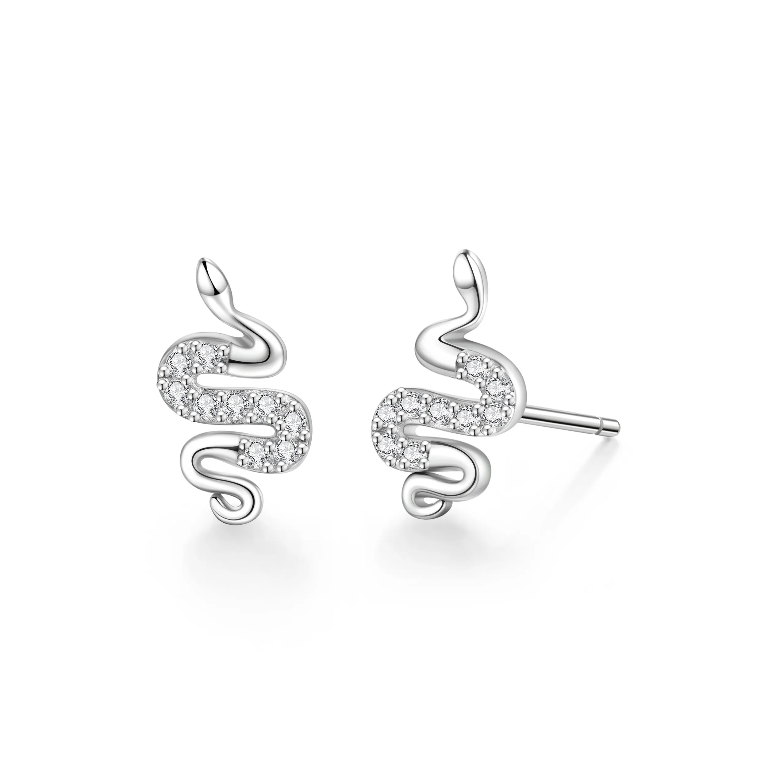 Lao Feng Xiang S999 Silver Sterling Silver Stud Earring, Girl Women's