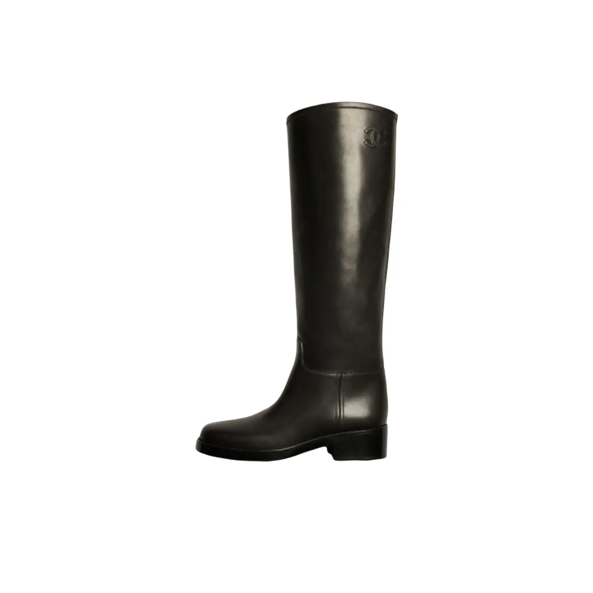 CHANEL Knee high Boots Women's Black