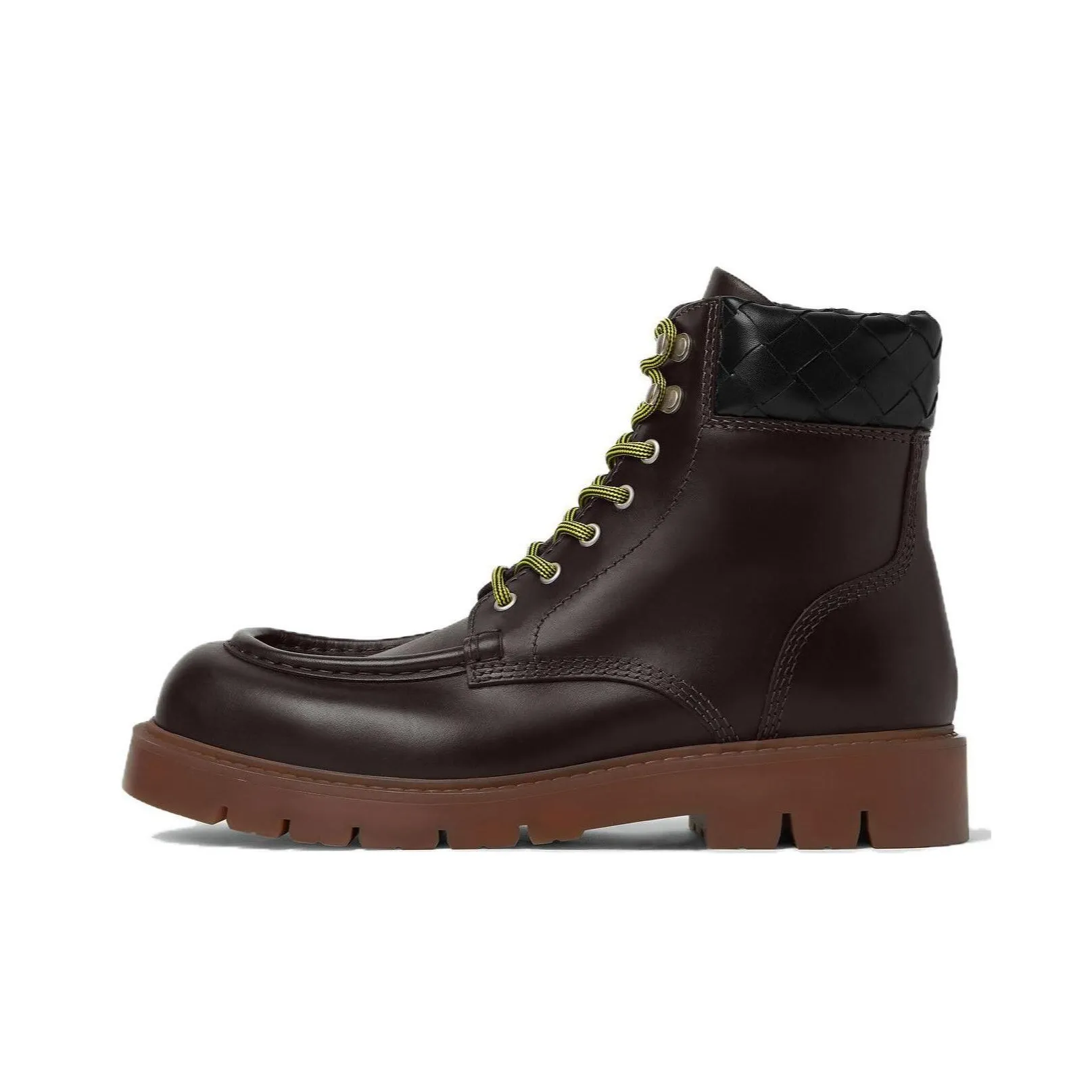 Bottega Veneta Haddock Short Martin Boot 4.5 Cm Men's Chocolate Brown