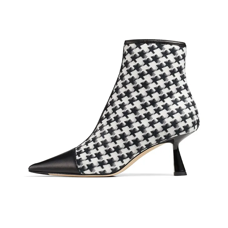 Jimmy Choo Ankle Boots 6.5cm Women's Black White