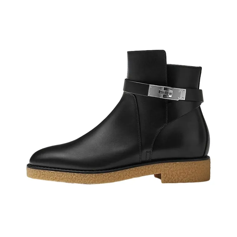 hermes evelyne Follow Ankle Boots Women's Black