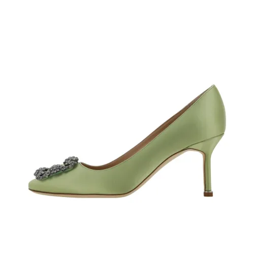 MANOLO BLAHNIK Высокие каблуки Зеленый Женские
