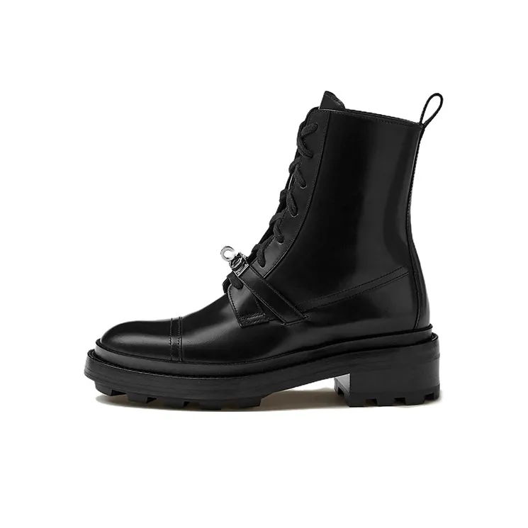 HERMES Fashion Ankle Boots 5cm Women's Black
