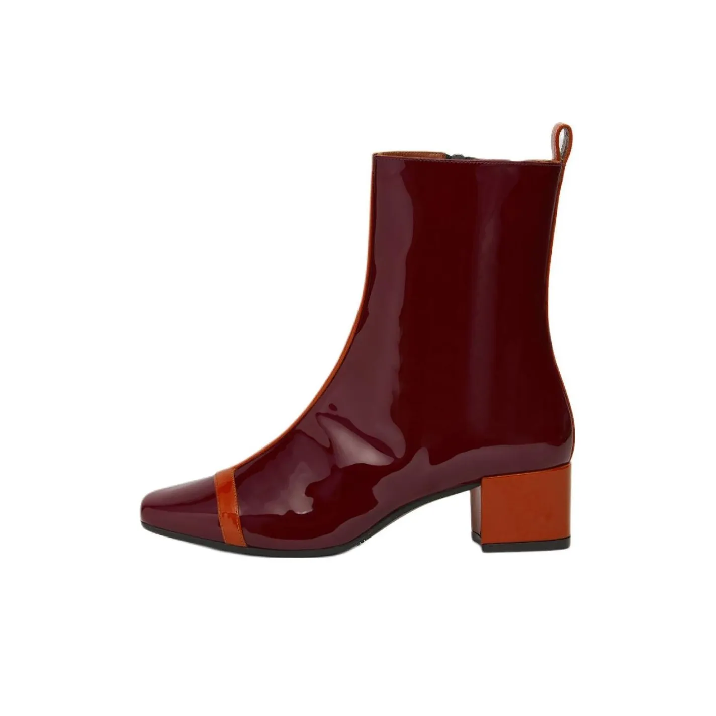 Carel Audrey Ankle Boots 4cm Women's Red Brown