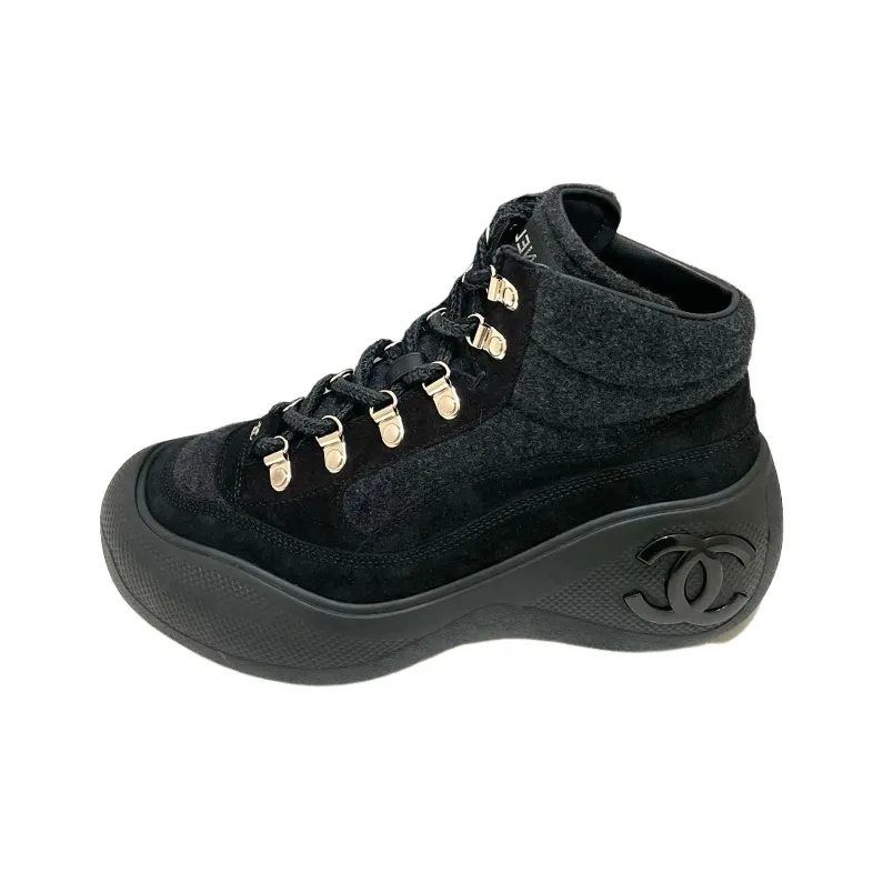CHANEL Ankle Boots Women's Black