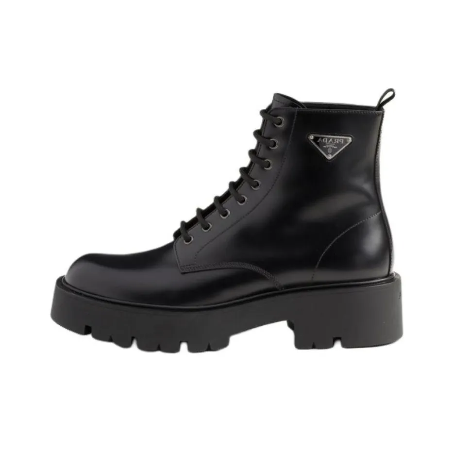 PRADA Ankle Boots 6cm Men's Black