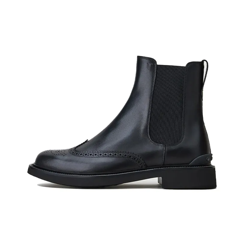 TOD'S Logo Embossed Ankle Boots