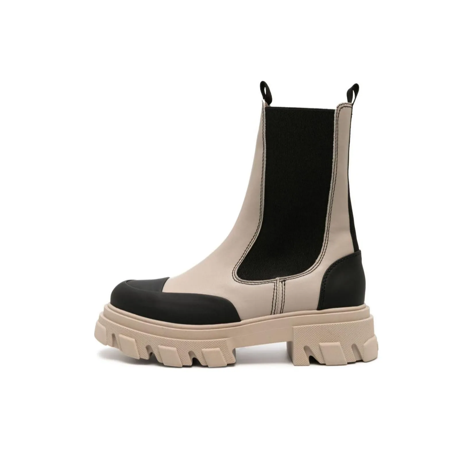 GANNI Cleated Faux-leather Chelsea Boots