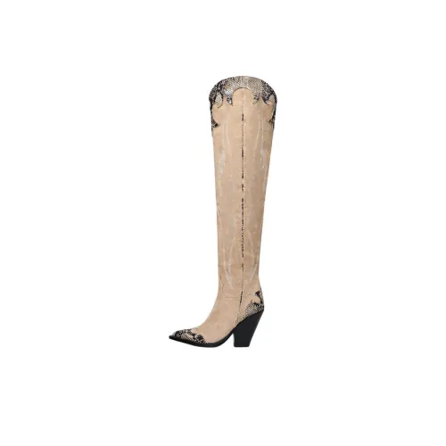 SONORA BOOTS Женские ботинки выше колена, бежевые