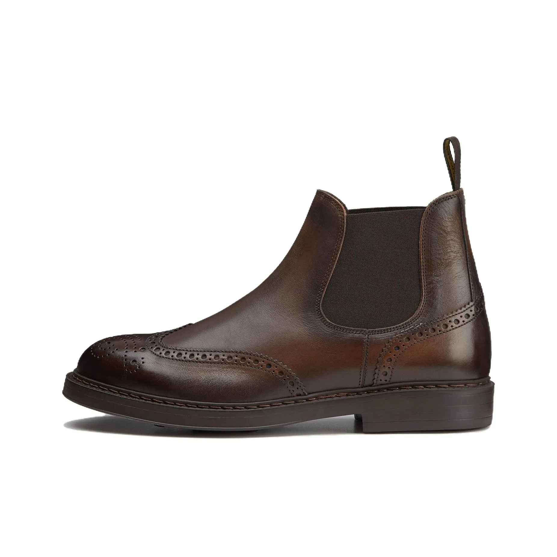 DOUCAL'S Perforated Leather Ankle Boots