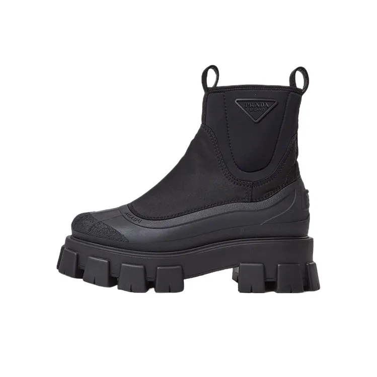 PRADA Monolith Ankle Boots Men's Black