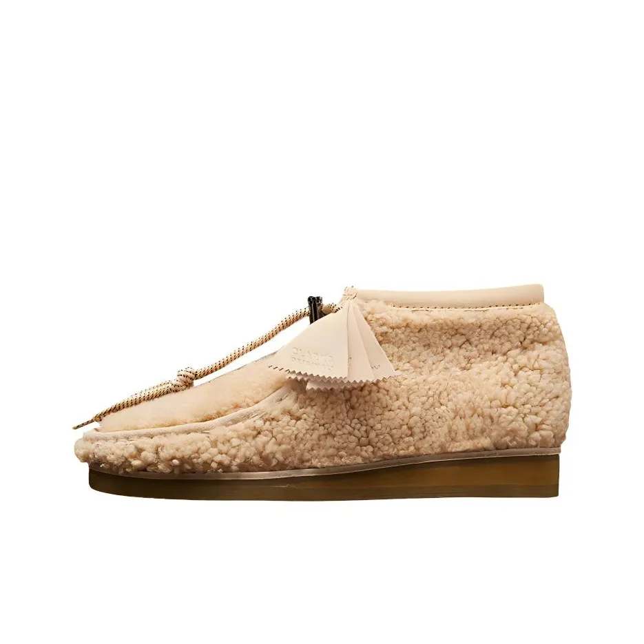 Moncler Clarks X Moncler Wallabee Shearling 'Beige'