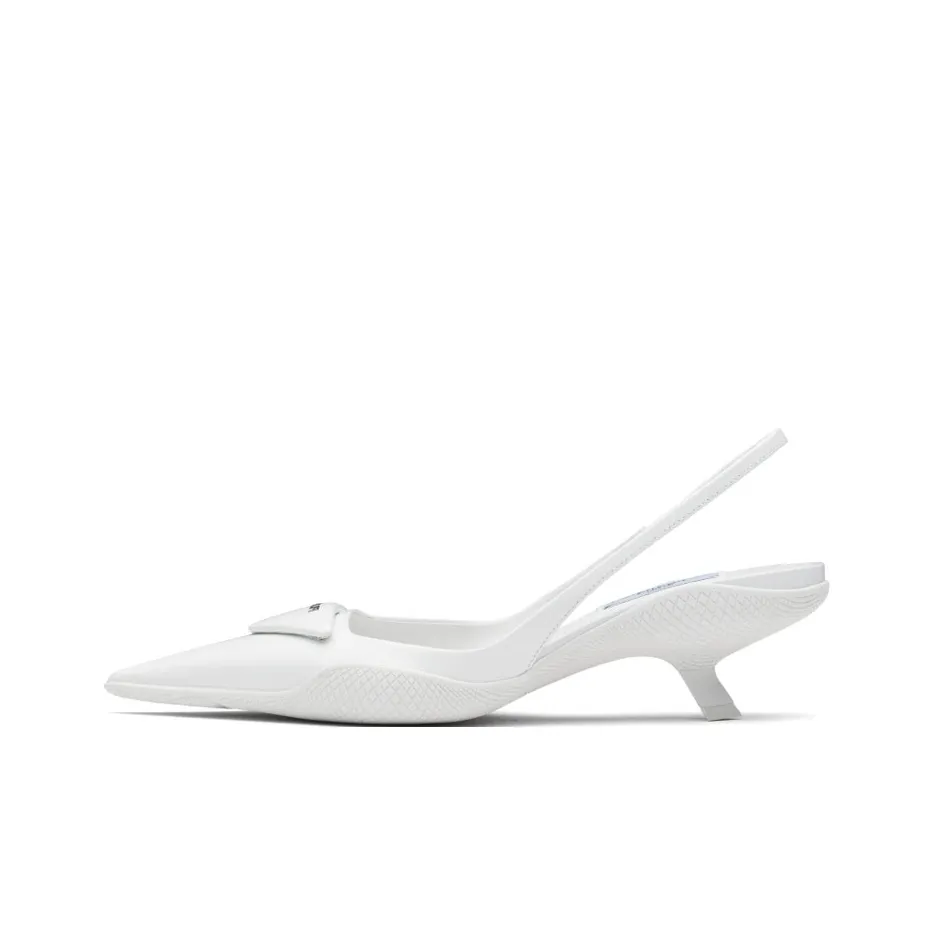 PRADA Irregular Heel High Heels Women's White