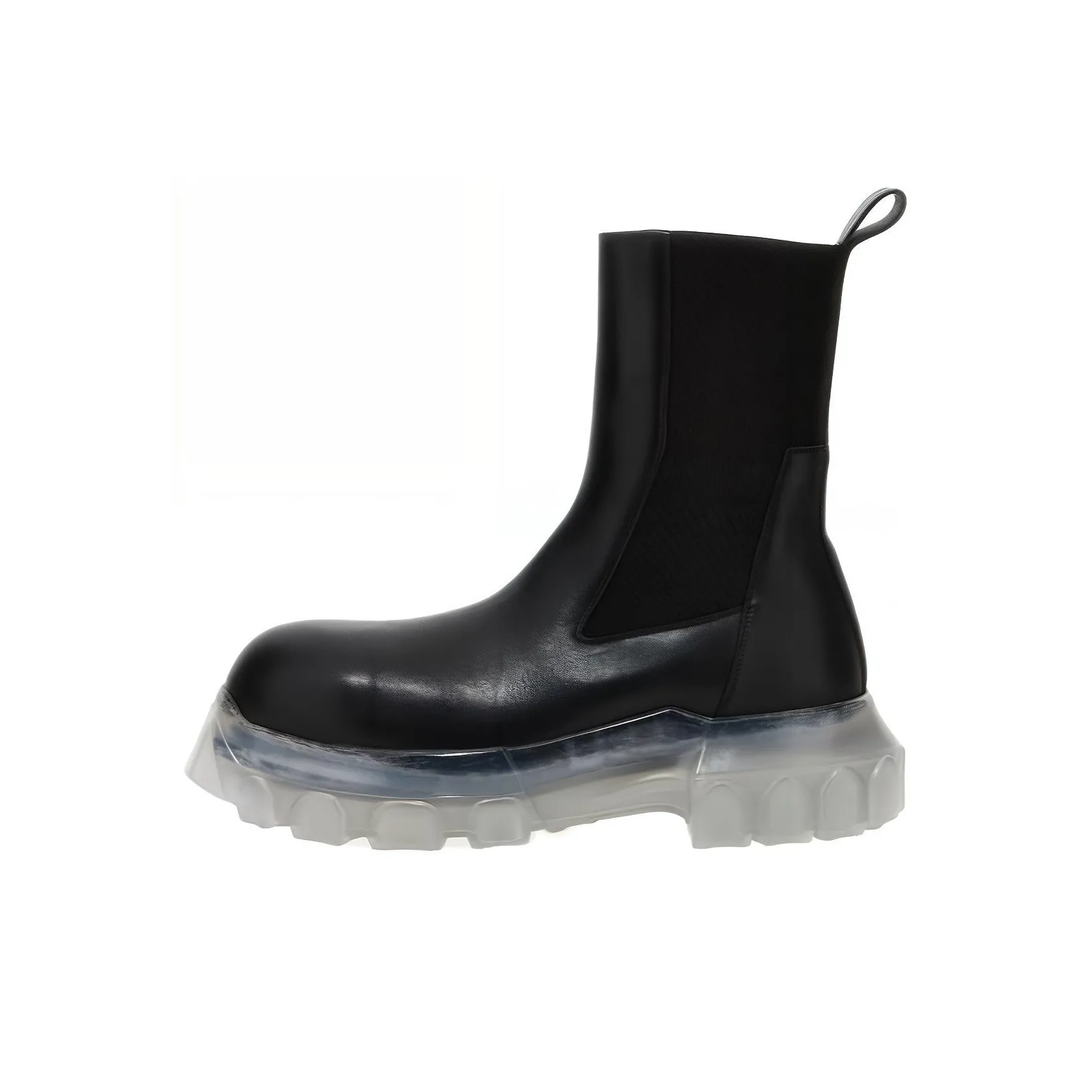 RICK OWENS Beatle Bozo Leather Ankle Boots
