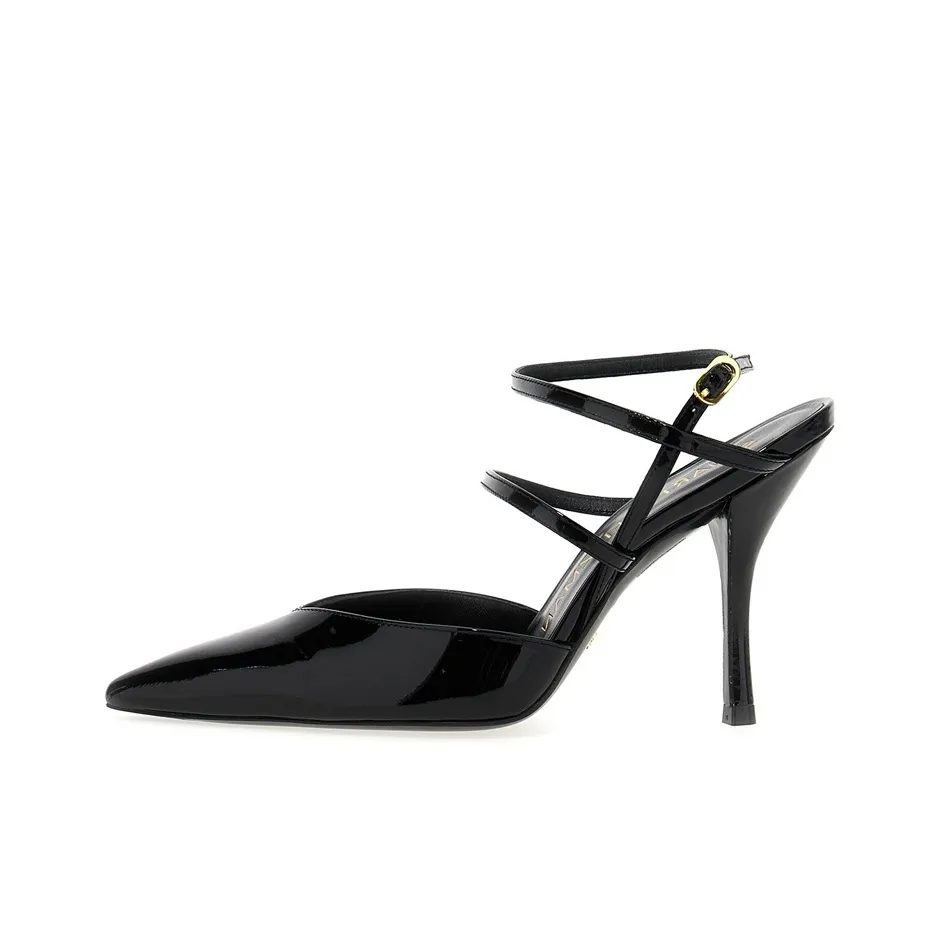 stuart weitzman Strapeze 100mm Leather Pumps