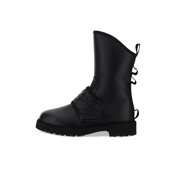 FENDI Women's Leather Biker Boot 'Black'