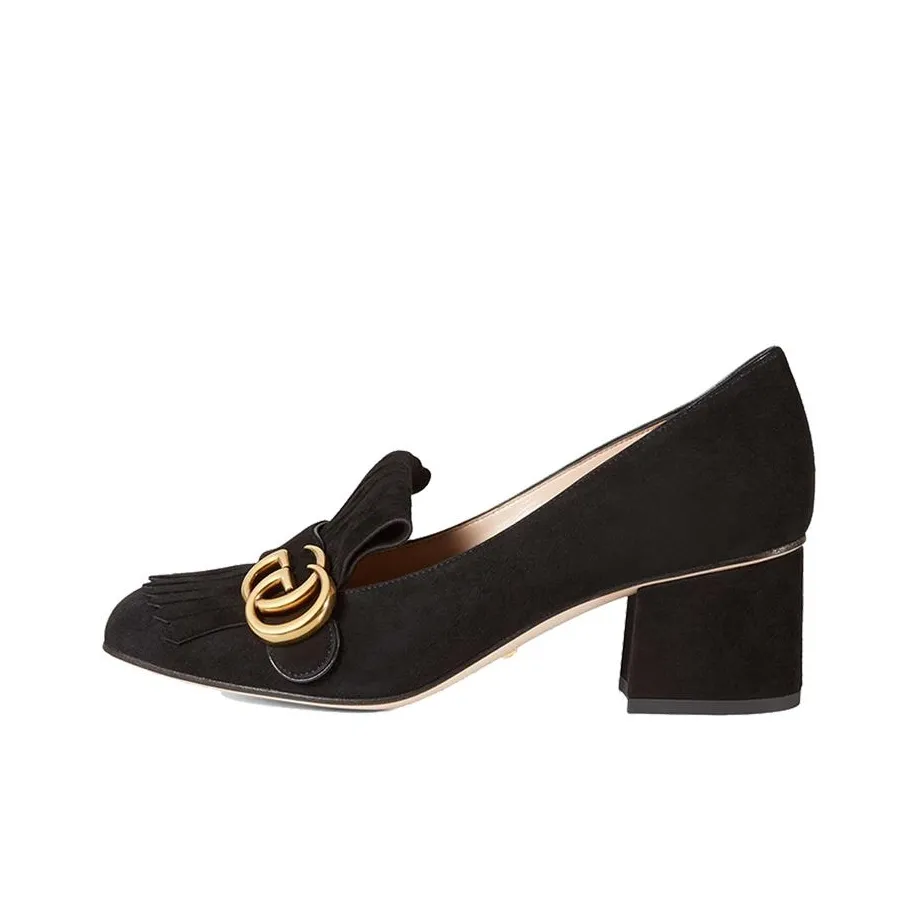 GUCCI Chunky Heel High Heels 5.5cm Women's Black