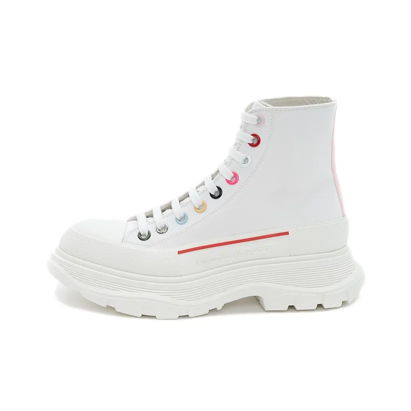 Alexander McQueen Tread Slick Boot White Multicolour Women's