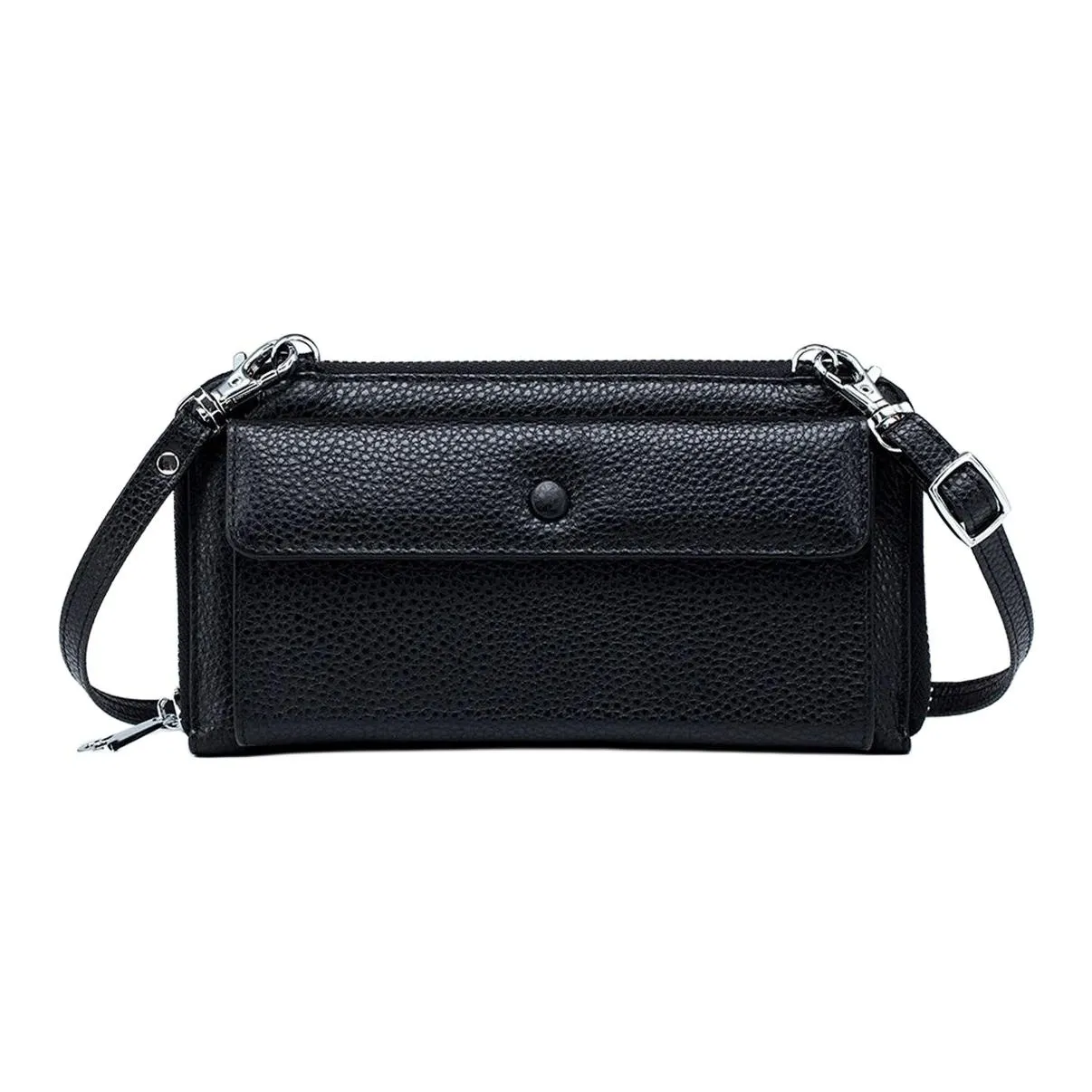 WANWU Сумка через плечо из крупнозернистой текстуры коровьей кожи женская многоцветная