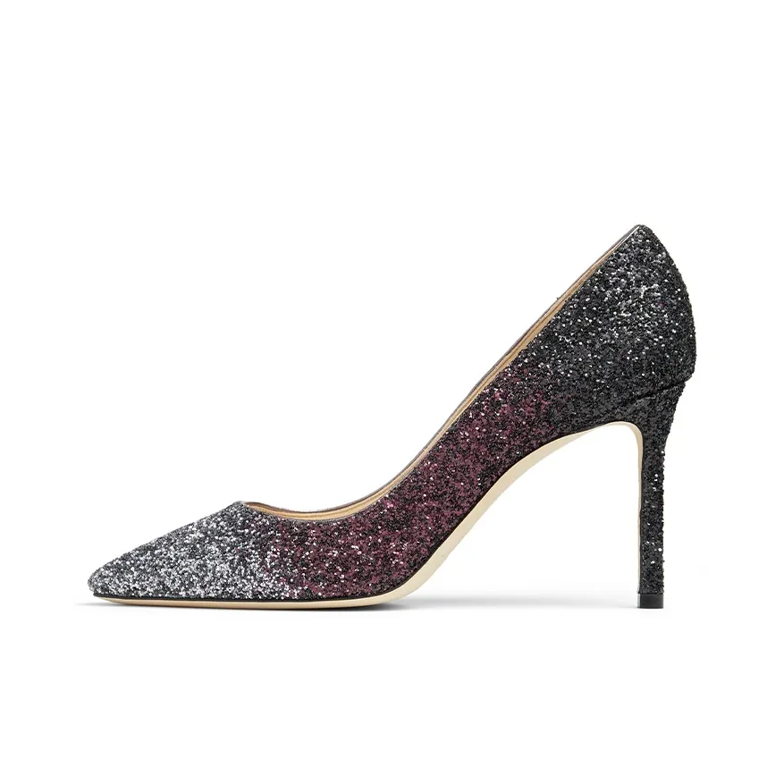 Jimmy Choo ROMY Slim Heel High Heels 8.5cm Women's Purple Red Black