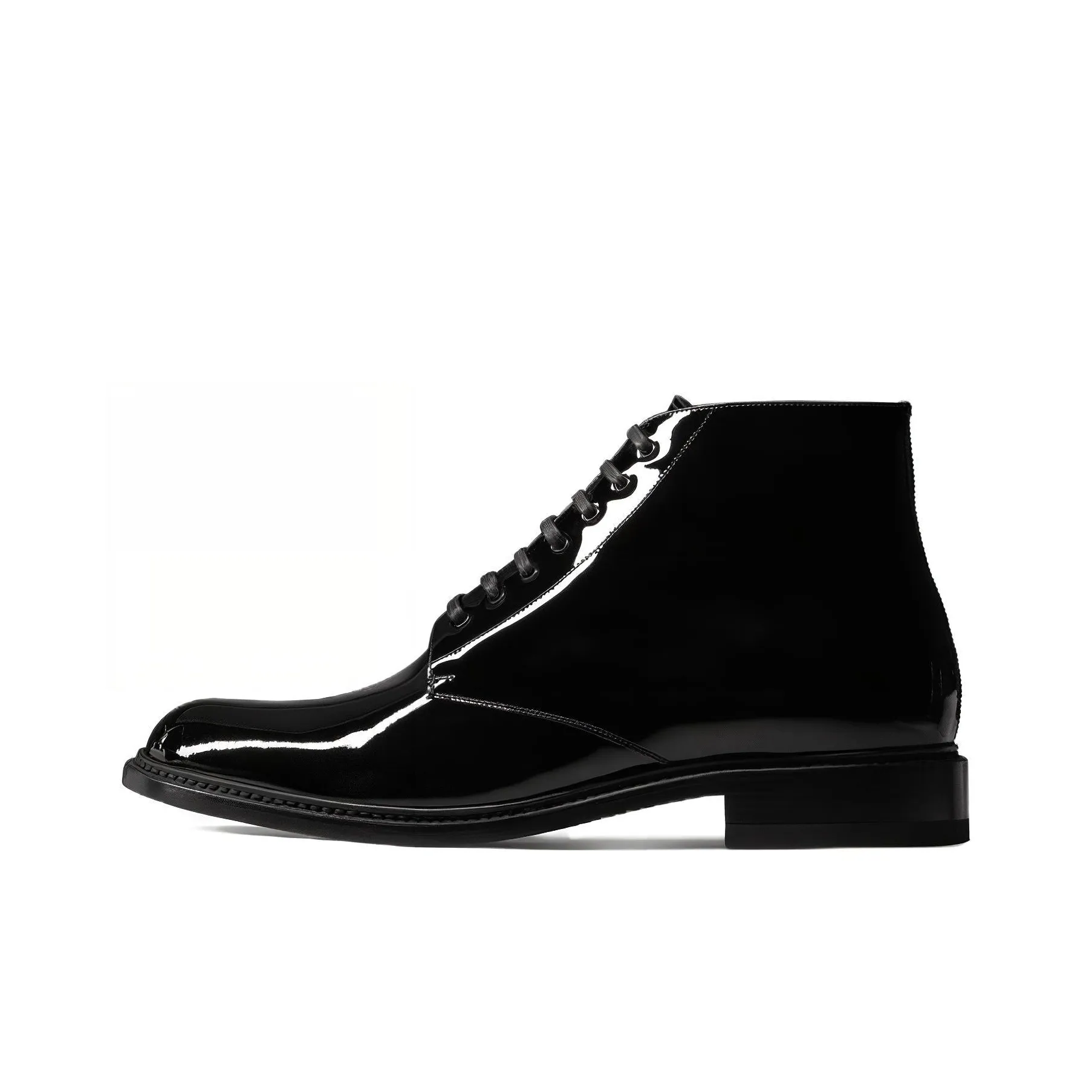 SAINT LAURENT Vaughn Ankle Leather Boots