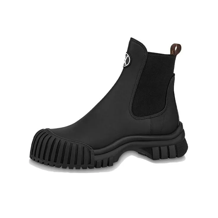 LOUIS VUITTON Ruby Short Chelsea Boots Women's Black