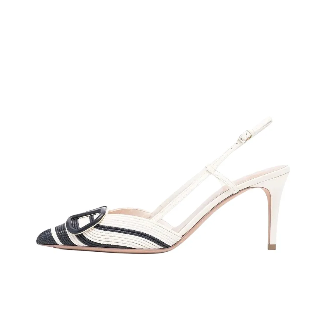 Valentino VLogo Signature Pointed Toe Slingback Pumps